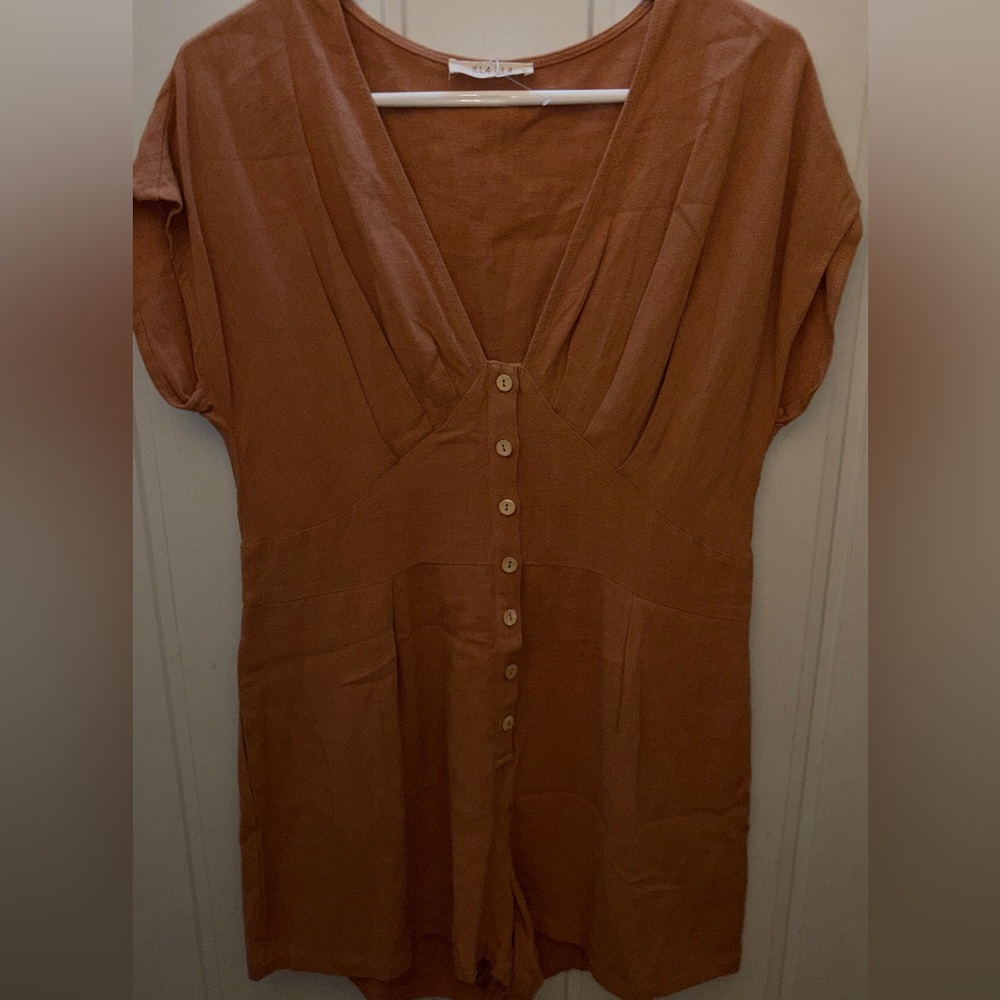 ILLA ILLA Women's Romper in Brown/light rust~NWTSz.large